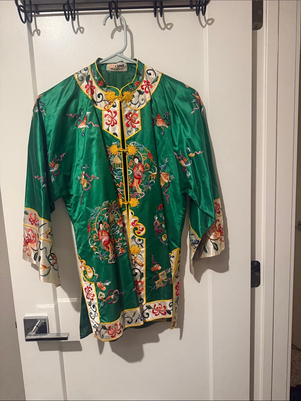 Vintage Style Green Embroidered Men's Shirt - Unbranded